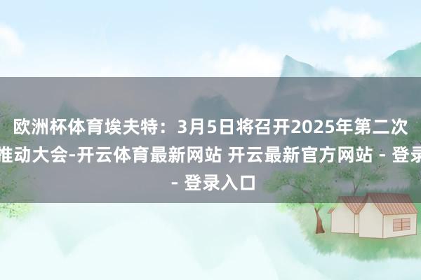 欧洲杯体育埃夫特：3月5日将召开2025年第二次临时推动大会-开云体育最新网站 开云最新官方网站 - 登录入口