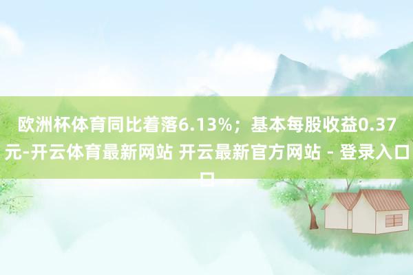欧洲杯体育同比着落6.13%；基本每股收益0.37元-开云体育最新网站 开云最新官方网站 - 登录入口